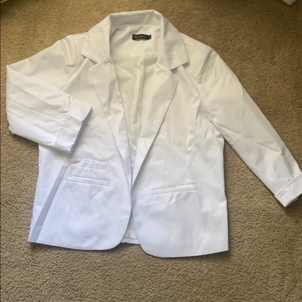 Sharp White Blazer